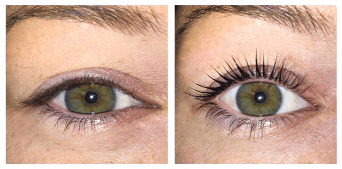 Eyelash Lift Before and After